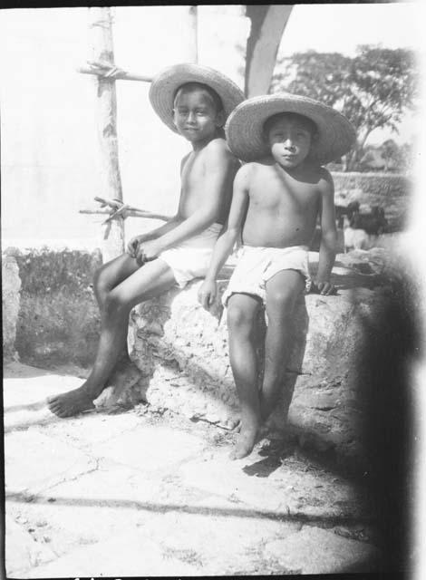 Children at Chichen Itza