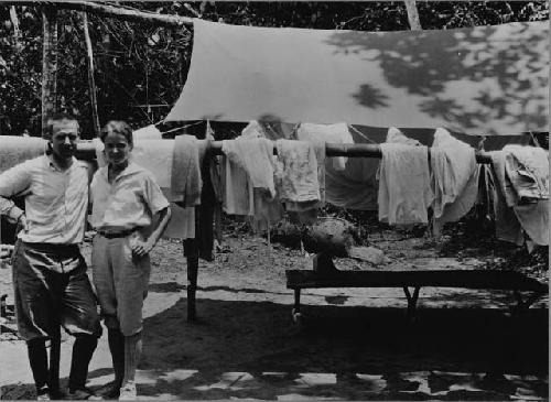 S.G.M., T.R.M. and their quarters at camp