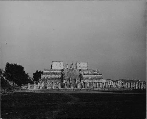 General view of the Temple of Warriors from northwest