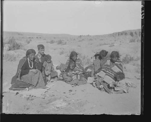 Navajo women and children