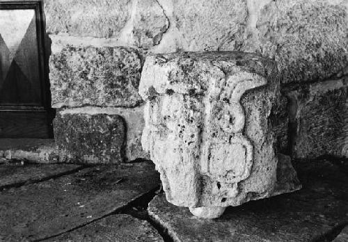 Sculptured stone Chac, left view