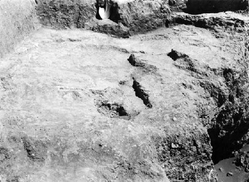 Adobe floors over tomb 1, Structure E-3-3