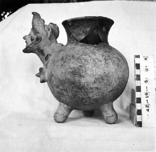 Effigy Tripodal Jar