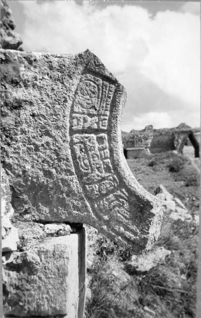 S. side W. ring of Ball Court