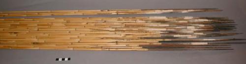 Bamboo carved arrows - incised (51")