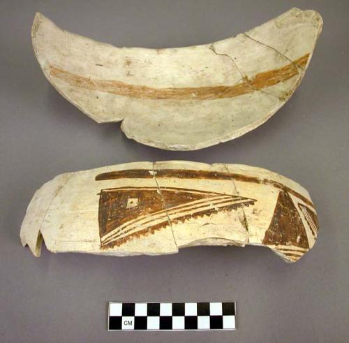 Sherds of polychrome pottery bowl--restorable?