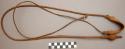 Sling, base of palm leaf sheaf, strings twisted, one covered with +