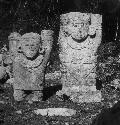 2D7. Atlanteans stored at officina. Left figure is 77cm. tall, right figure is