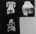 Figurine heads & bodies & miniature tripod pot