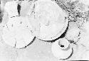 Exploratory pit 7, grave 1, showing plates, incensarios, jar