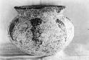 Olla, decoration in red on white base, excavation 1-31, grave 1A