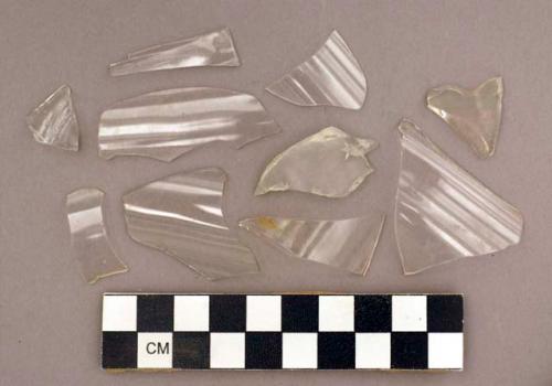 Glass, fragments, clear