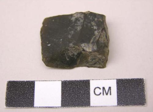 Piece of flint from ammunition case for flint-lock gun