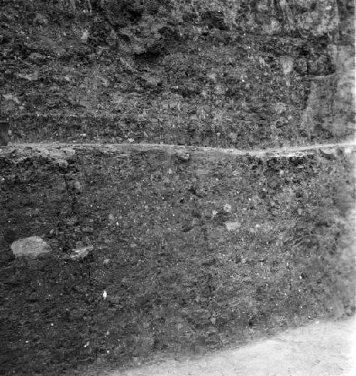 Mound E-III-3; Structure 4. Detail of top floor and fill