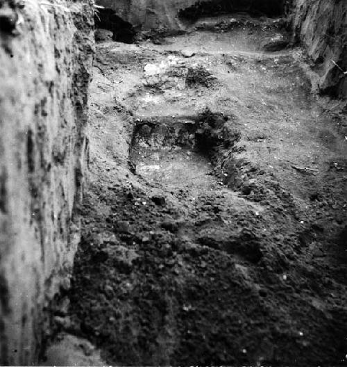 Steps of long mound bordering main court on the South side