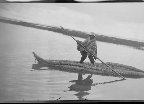 Reed boats on late Titicaca