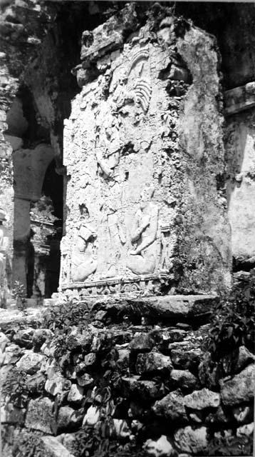 Stucco sculpture on piers of palace