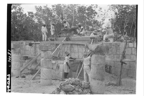 Laborers at excavation