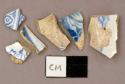 Ceramic, whiteware, blue transfer print sherds