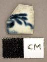 Ceramic, pearlware, sherd with painted brick design