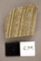 Ceramic, sherd, glazed sherd, ridged surface