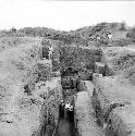 Ball court A - looking N. along central "1941" trench, re-opened in 1956