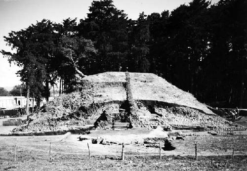 Mound B- Interior structure D partially exposed