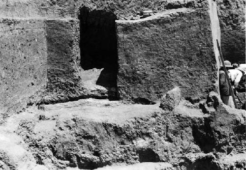 North end of Tomb 1 during excavation, Structure E-III-3