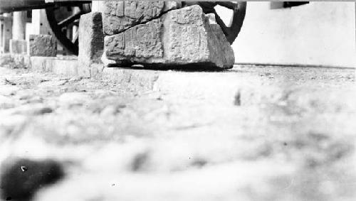 Sculptured fragments in cabildo