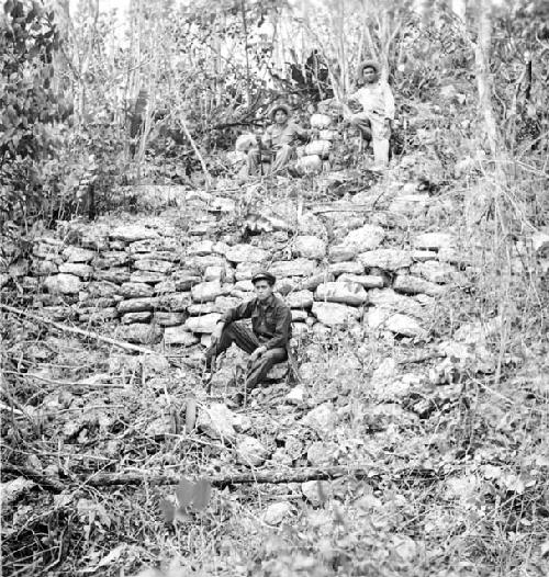 Southeast corner of main pyramid showing terraces