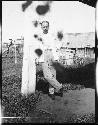 Man in front of building