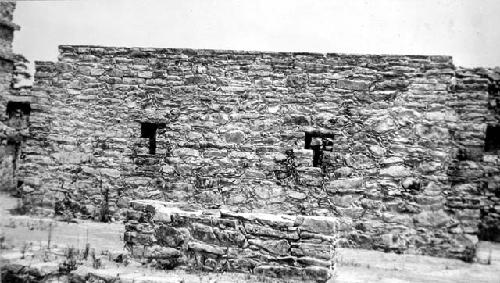 Palace. SW section. Wall completely reconstructed from base to top