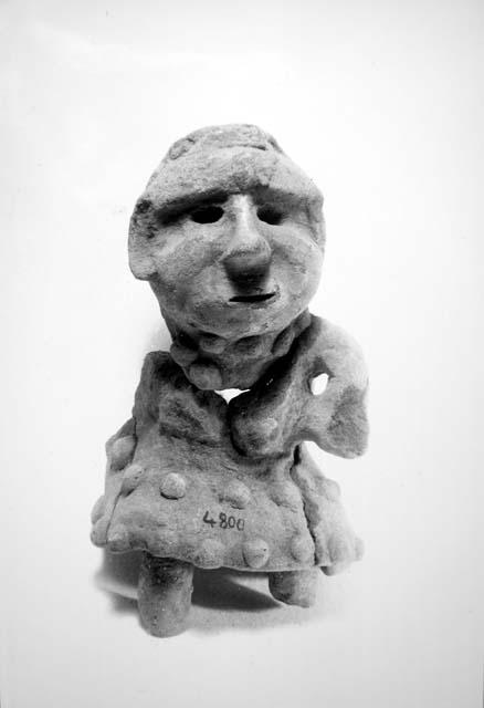 Pottery effigy.  Height, 16.6 cm.  Peabody Museum, Harvard, acc. no. 4800