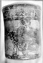 Cylindrical vase, polychrome