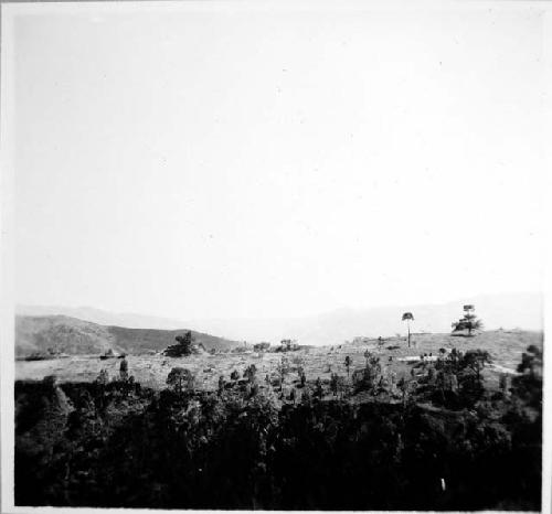 Looking south across the Rio Agua Caliente from  Los Cimientos at Patzac