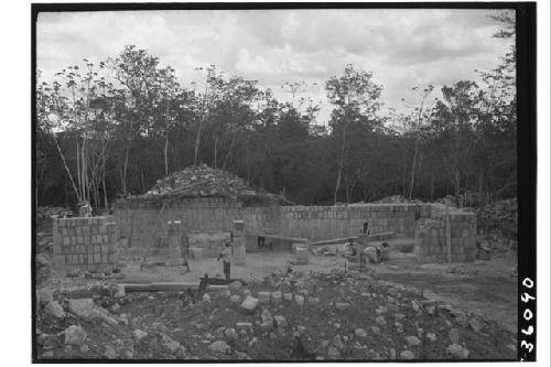 Excavation with laborers