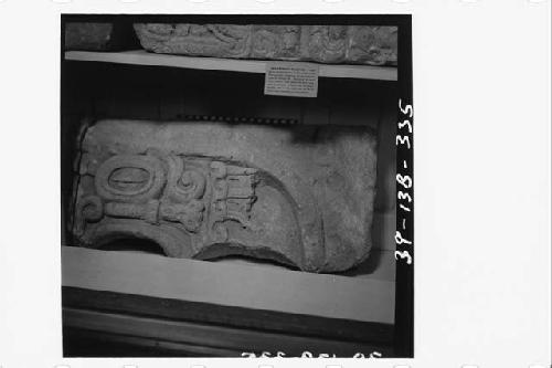 Portion of sculptured stone balustrade, Temple 26