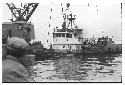 U.S. Army tugboat being raised