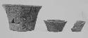 Flat-bottomed red "flowerpots" (3)