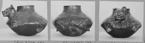 2 zoomorphic jars - plumbate