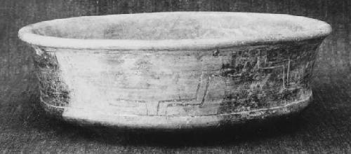 Zinc Orange, incised bowl, Eurique Toepke Coll.