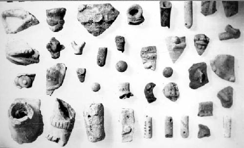 Ceramic sherds and figurine fragments