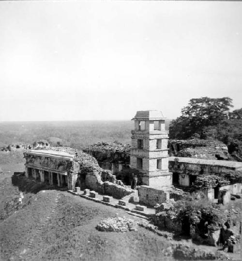 Palace seen from the Temple of the Inscriptions