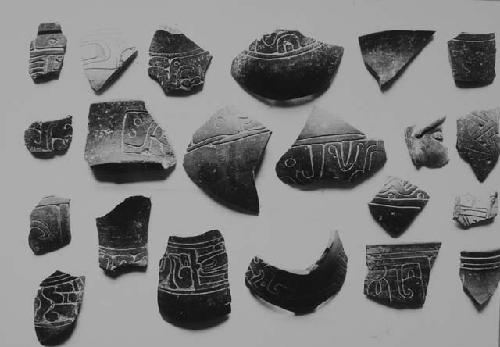 Fine orange and redware sherds