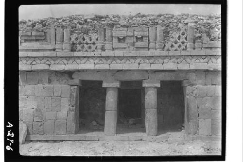 Detail of doorway on second story of Structure 1, Room 59