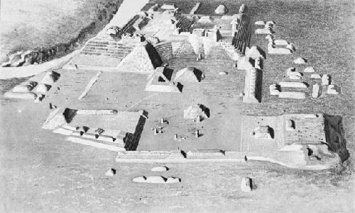 Model of ruins from north