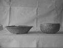 2 pottery vessels, Puuc Med. slate