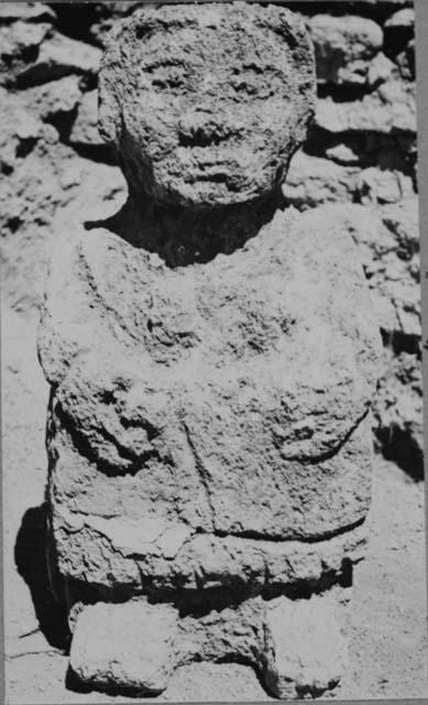 Stone idol at Structure Q214