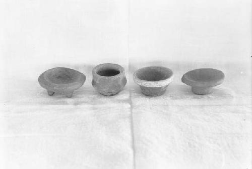 Pottery excavated from site including bowls and plates