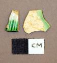 Ceramic, pearlware, sherds with green paint